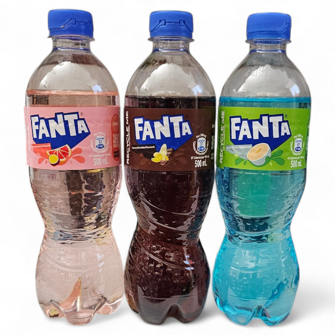 Fanta - Variety Pack - Passion Fruit Grapefruit, Banana Chocolate & Hami Melon (China)