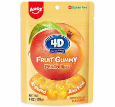 AMOS - 4D Fruit Gummy - Peach Burst (Asia)