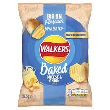 Walkers Crisps - BAKED - Cheese and Onion (UK)