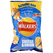 Walkers Crisps - Cheese and Onion Large Bag (UK)