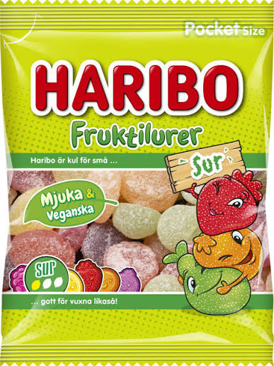 Haribo - Fruktilurer Sur (Sour) - (Sweden)