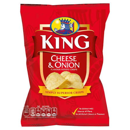 KING Crisps - Cheese and Onion - Simply Superior Crisps (UK)