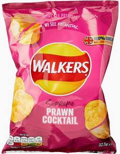 Walkers Crisps - Prawn Cocktail Large Bag (UK) 70g Size